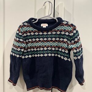 Cat & Jack Navy Knit Holiday/Winter Sweater- sz 2T